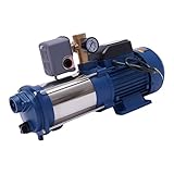 Qussse Kreiselpumpe, 1800W Gartenpumpe Hauswasserwerk Wasserpumpe Jetpumpe 8Bar 4000L/H 2850RPM für Haushalten Landwirtschaft und Gärten