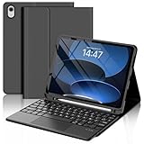 FOGARI Tastaturhülle für iPad A16 2025/10. Generation 10,9 Zoll 2022, Touchpad, französische AZERTY-Tastatur, abnehmbar, magnetisch, abnehmbar, Bluetooth, für iPad 10em/11eme, Schwarz