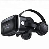 VRLEKAM 3D VR Brille für Handy, with Headset 3D VR Glasses Virtual Reality Brille PC Unterhaltung Anti-Blaulicht fit iPhone & Android 5,0-7,2 Zoll
