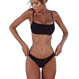 meioro Bikini Sets für Damen Push Up Tanga mit niedriger Taille Badeanzug Bikini Set Badebekleidung Beachwear