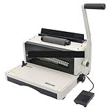 KOROBIE Bindemaschine, Hochleistungs-Manuelle Einzelspulen-Bindemaschine 46 Stanzlöcher Fotoalbum Papier Elektrische Binder Puncher Maschine Für Projekte zu Hause oder im kleinen Büro