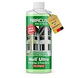 ABACUS® Nell Ultra Grünbelagentferner & Algenentferner Konzentrat, extrem stark! Entfernt Grünbelag & Algen selbsttätig mit Langzeitschutz – für Stein, Fassade, Terrasse, Dach – Nell Ultra 1000 ml