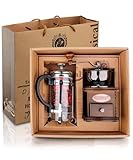 Kuaetily Manuelle Kaffeemühlen Set Tragbar Handkurbel keramikmahlwerk Holz und Metall