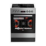 Beko FSM67320GXS b300 freistehender Herd mit Glaskeramik-Kochfeld, 72 l Volumen, 60 cm Breite, Multifunktionsofen, SteamShine, LED-Display, 8 Heizarten, herausnehmbare Seitengitter, Edelstahl