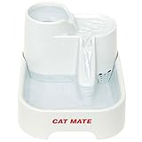 Cat Mate Mehrstufiger Haustier-Trinkbrunnen – Für Katzen und Kleine Hunde, Leiser und Hygienischer Trinkbrunnen, Fassungsvermögen 2 Liter, Weiß