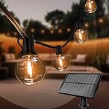 Ledvion - Lichterkette, 5.5M Solar, 10x E12 LED, wasserdicht IP44, 2700K, G40, Plug & Play, koppelbar