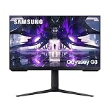 Samsung Odyssey Gaming Monitor G3A LS24AG304NR, 24 Zoll, VA-Panel, Full HD-Auflösung, AMD FreeSync Premium, Reaktionszeit 1 ms (MPRT), Bildwiederholrate 144 Hz, Schwarz