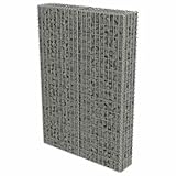 vidaXL Gabionenwand mit Abdeckung Verzinkter Stahl 100×20×150 cm