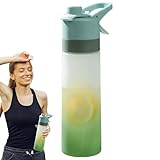 Nebel-Wasserflasche zum Trinken, 650 ml, tragbare Sprühflasche mit leicht zu trinkendem Ausgießer für Fitnessstudio, Laufen, Radfahren und Workout, Outdoor-Sport