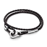 PANDORA Moments Braunes Geflochtenes Doppeltes Lederarmband-Set, Kompatibel Moments, Größe: 38 cm, 593338C01-D2