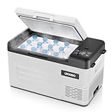 UKKISO Kompressor Kühlbox 22L Kühlschrank für Auto, 12/24V DC 100-240 VC Elektrisch Kühlbox für Auto, 12/24 V DC und 100–240V AC für Auto, Lkw, Boot, Camping, -20°C bis 20°C, mit USB Anschluss