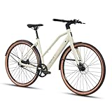 DERUIZ Turmali Pedelec 28 Zoll Trekking Fahrrad 48.5RH mit Gates Carbon Drive Riemenantrieb,Leichtes Ebike 17.8Kg,36V Akku,Pedelec für Damen