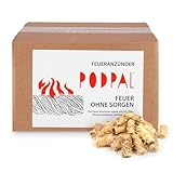 PODPAL Anzünder Holzwolle | natürliche Firestarter | Feuerbällchen 200 Stück - ca. 2 kg | Kaminanzünder Holzwolle Wachs | Grillanzünder Kamin | Fire Starter | Ofenanzünder | Feueranzünder