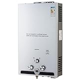 CO-Z 18L Gas Durchlauferhitzer LPG Warmwasserbereiter Durchlauferhitzer Warmwasserspeicher Heißwasserbereiter Boiler Tankless Instant Boiler (18L)