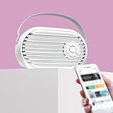 Sxhlseller Bluetooth Lautsprecherradio, Tragbarer Vintage Radio Retro Bluetooth5.0 Lautsprecher mit PU Ledergriff, Unterstützt Speicherkarte, USB AUX Wiedergabe, USB Wiederaufladbar 2000