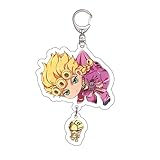 xhomeshop JoJo's Bizarre Adventure Anime Schlüsselanhänger Dio Brando Cosplay Figur Acryl Schlüsselanhänger Zubehör Joseph Joestar Anhänger Rucksack Dekorationen,Einheitsgröße