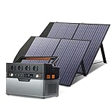 ALLPOWERS S1500 Solargenerator 1092WH Tragbare Powerstation, mit 2* 100W Solarpanel, 4*230V 1500W AC Ausgang & PD 100W USB-C, Mobile Stromversorgung für Wohnmobil Heimwerken und als Notstromaggregat