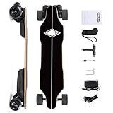 Elektro Longboard Skateboard mit PU-Rad, 1000W Dual-Motor, Maximale Belastung 130KG, Wasserdicht, Stoßdämpfend Longboard für Jugendliche Erwachsene