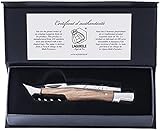 Laguiole Style de Vie Taschenmesser mit Korkenzieher, Olivenholz, mit Geschenkbox