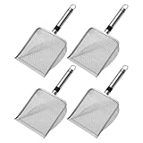 Gartensieb Erdsieb 2/2,8/3,8/5 mm Mesh Kompostsieb - 4x Edelstahl Sieb, Pflanzschaufel und Schmutzschaufel für Kompost, Steine