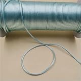 2 mm geflochtene Makramee-Seide, Makramee-Kordel, Seil, Faden, Draht, DIY, chinesischer Knoten, Satin-Armbänder, Herstellung von Perlen, 10–225 Meter, Hellblau 052–100 Meter