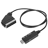 Sxhlseller HDMI-zu-SCART-Konverter, HD-Digitalvideo-HDMI-zu-Scart-Kabel, Audio-Video-Konverter-Scaler-Adapter, Unterstützt PAL NTSC- für TV und
