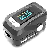 BerkeMed pulsoximeter,Sauerstoffsättigung Messgerät Finger,with OLED Screen and Lanyard,for Children, Adults, Elderly, Families and Hospitals