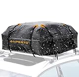 AUPERTO Dachbox, 450L Auto Dachkoffer Faltbare Gepäckbox, Wasserdicht Dachtasche für Reisen und Gepäcktransport, Autos, Vans, SUVs, Schwarz