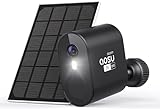 AOSU 2K überwachungskamera Aussen Solar, Kamera überwachung Aussen Akku, mit Scheinwerfer und Sirene,166° Weitwinkel, Keine monatliche Gebühr, KI-Erkennung,Arbeit mit Alexa und Google Assistant