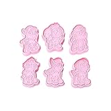 SULIUDAJI 6PCS Keksausstecher Ausstechformen Kinder Super Plätzchen Ausstecher Tiere 3D Cartoon Cookie Cutter Kekse Formen Ausstecher Sandwich Brot Gemüse für Backen Fondant Schokoladen Tortendeko