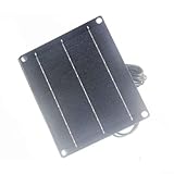 Hasaller Solarpanel-Ladegerät 6 W 6 V für den Außenbereich, tragbare Powerbank, wasserdicht, IP65, monokristalline Silikonzelle mit Kabel für Smartphones, Tablets, Geräte, Camping, Wandern, Reisen