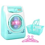 deAO Waschmaschine Spielzeug Kinder Waschmaschine Spielset Spielzeug Mini Waschmaschine Spielhaus Spielzeug Reinigung Hausarbeit Set mit Real Sound Simulation Waschmaschine für Jungen Mädchen