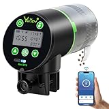 Ycozy WiFi Futterautomat Aquarium Smarter Fischfutter Automat mit USB-Ladekabel Gesteuerter Timer Futterautomat Fische mit LCD Display Futterautomaten für Aquarium Navi-BTS