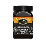 Pure Gold Manuka-Honig 525+ 500 g, Honig aus Neuseeland, im Kunststoffbehälter, MBO-zertifiziert und nach MPI-Standards