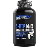 5-HTP MAX - 120 Kapseln - 200 mg 5-HTP aus natürlichem Griffonia Simplicifolia Extrakt - 30% 5-HTP-Gehalt im Samen - Rein pflanzlich - Ohne unerwünschte Zusätze, hochdosiert, vegan