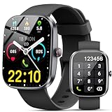 Smartwatch Herren Damen mit Telefonfunktion, 1.91' Fitnessuhr Damen, 100+Sportmodi IP68 Wasserdicht Sportuhr, Smart Watch mit Herzfrequenz, Schrittzähler, SpO2, Schlafmonitor, Uhren für iOS Android