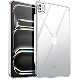 JETech Klar Hülle für iPad Pro 11 Zoll M4 2024 (5. Generation), Anti-Vergilbung Transparent Stoßfest Dünn Tablet Rückendeckel mit Hart PC Rückseite und Soft TPU Stoßfänger