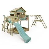 Disney's Vaiana Saga Spielturm von Wickey - Klettergerüst, Kletterturm, Gartenspielgerät für Kinder - Outdoor Garten Spielplatz aus Holz mit Sandkasten