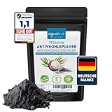 AGUALEVE Premium Aktivkohle Pulver 200g aus Kokosnussschalen | für Beauty, Spa & Detox, u. a. Masken, Peelings, Seifen, Kuren | 100% natürlich, hochrein, frei von chemischen Zusätzen, vegan