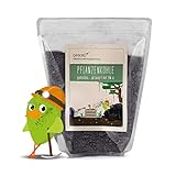 Pflanzenkohle - fein gemahlen 5 Liter - mit Effektiven Mikroorganismen - für Terra Preta Schwarzerde und als Kompoststarter