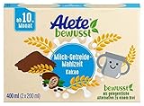 Alete bewusst Milch-Getreide-Mahlzeit Kakao, ab dem 10. Monat, trinkfertige Babynahrung mit Kakaopulver, praktischer Ersatz zu Babybrei, warm oder kalt trinken, 400 ml (2 x 200 ml)