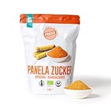 Bio Panela unraffinierter Rapadura Berg-Rohrohrzucker, 1kg, getrockneter Zuckerrohrsaft, Öko & Fair direkt hergestellt und abgefüllt vom Produzenten in Kolumbien, vegan 1000g