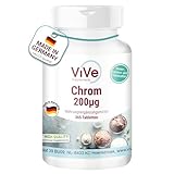 Chrom 200µg - 365 Tabletten - Chrom Picolinat - Hochdosiert - Vegan | Qualität aus Deutschland von ViVe Supplements
