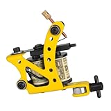 WRITWAA Eisenregalspule Elektroplatten Coil-tätowiermaschine Körperkunst-tool Bequeme Liner-maschine Pigment-body-art-maschine Tattoo-maschine Tätowierwerkzeug Yellow