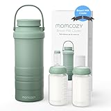 Momcozy Tragbarer Muttermilchkühler für draußen (628 ml), 360°- langzeitige Gesamtkühlung, großer Reise-Muttermilchkühler mit 2 Babyflaschen zur Aufbewahrung von Muttermilch, Stillutensilien