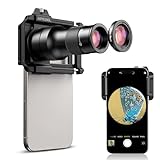 APEXEL 2-in-1 HD 6X-Teleobjektiv mit Festem Fokus und 150-mm-Makroobjektiv mit Universalclip, Professionelles Handy-Objektiv-Set, Geeignet für die Meisten Smartphones