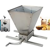 4L 2 Rollen Malzmühle, Getreidebrecher Verstellbare Malzmühle Getreidemühle Heimbrauer Schrotmühle Crusher Brewers Mühle mit Kurbelgriff & Regelventil