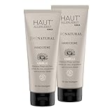 HAUTALLERLIEBST Handcreme Kamille Doppelpack I be NATURAL I Für raue, strapazierte und trockene Haut & Hände I Pflegecreme I 2 x 200ml