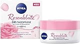 NIVEA Rosenblüte 24h Tagespflege (50 ml), Gesichtspflege mit Rosenwasser und Hyaluron, leichte Gel-Creme für geschmeidig zarte Haut