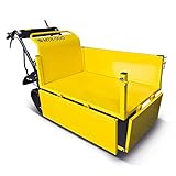 BAMATO Mini-Raupendumper MTR-500 / Gelb, Zuladung: bis 500 kg, kraftvoller 6,5 PS Motor, 6 Vorwärts- und 2 Rückwärtsgänge